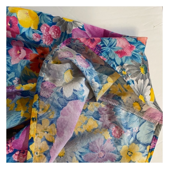 VINTAGE - STRAPLESS FLORAL MINI DRESS sz. M - Picture 9 of 9